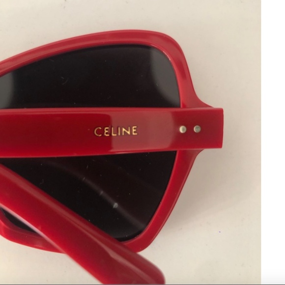 CELINE Red Acetate Crystal Butterfly Sunglasses CL4066IS - Picture 9 of 13